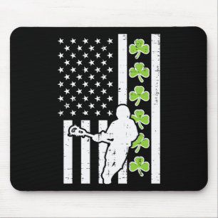 Mousepad Nós Flag Shamrock Lacrosse Vintage Lax Rua Patrick