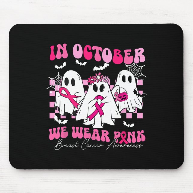 Mousepad Nós Usamos Fantasmas Cor-de-Rosa de Conscientizaçã (Frente)