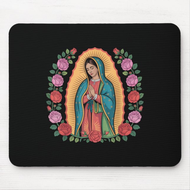 Mousepad Nossa Senhora De Guadalupe Sant Mary Impressão Tra (Frente)