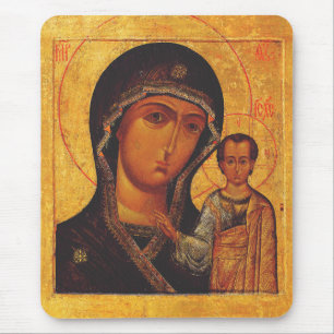 Mousepad Nossa Senhora do Ícone Ortodoxo de Kazan