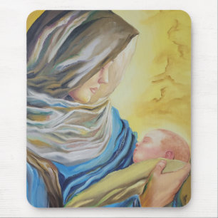 Mousepad Nossa Senhora do Silêncio segurando Jesus bebê