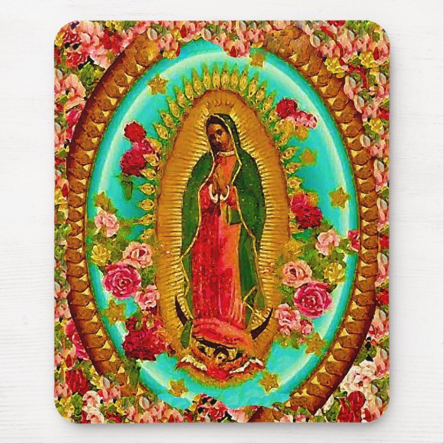 Mousepad Nossa Senhora Guadalupe Santo Virgem Mexicana Mari (Frente)