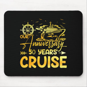 Mousepad Nossa viagem de cruzeiro de aniversário de 50 anos