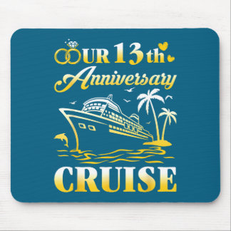 Mousepad Nosso cruzeiro de aniversário de 13 anos de casame
