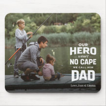Nosso Herói Não Usa Cape Foto Personalizada Nome P