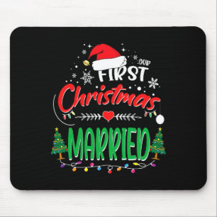 Mousepad Nosso Primeiro Natal Casados Recém-Casados Senhor
