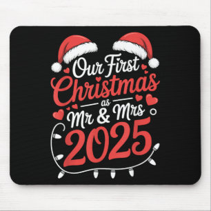 Mousepad Nosso Primeiro Natal Como Sr. Sra. 2025, Casais Ca