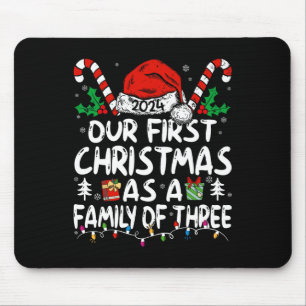 Mousepad Nosso Primeiro Natal Como Uma Família De Três Novo