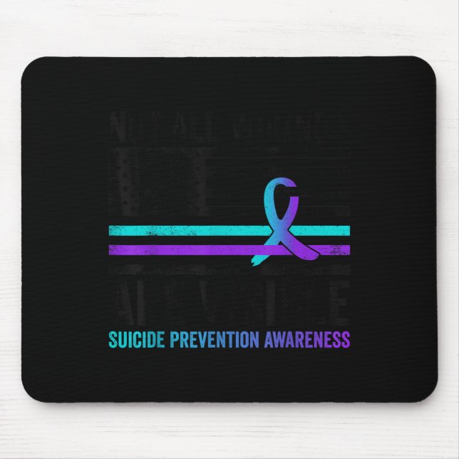 Mousepad Not All Wounds Are Visible American Flag Suicide P (Frente)