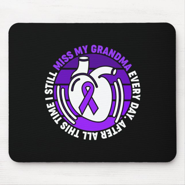 Mousepad Nota da Miss Vovó Conscientização sobre Overdose d (Frente)