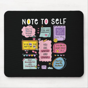 Mousepad Nota Para Si Mesmo Psicólogo Conscientização Sobre