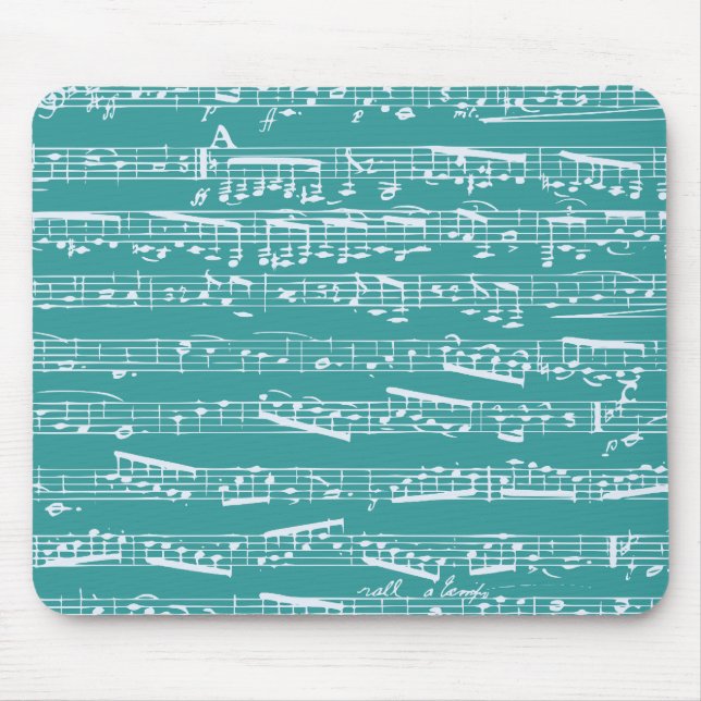 Mousepad Notas azuis da música do Aqua (Frente)
