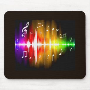 Mousepad Notas coloridas da música