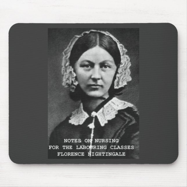 Mousepad Notas de Florence Nightingale em cuidados (Frente)