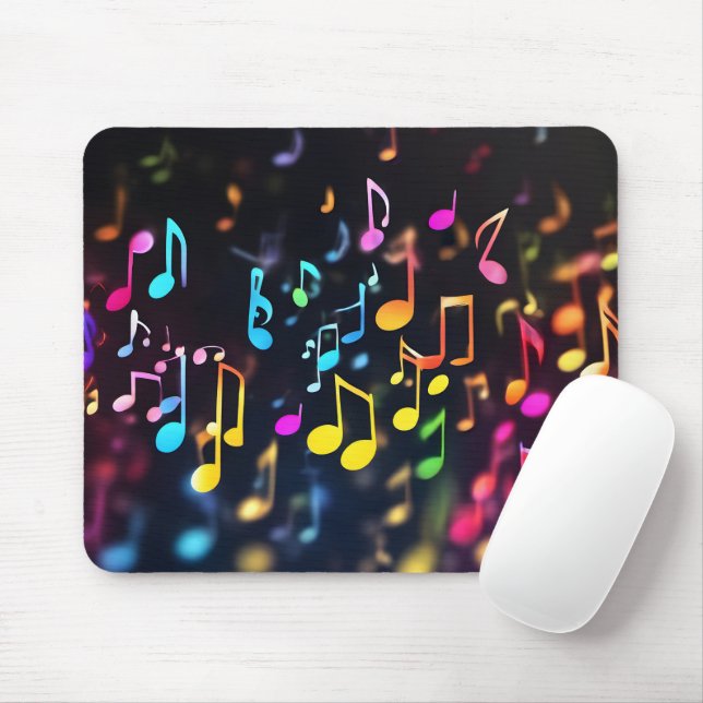 Mousepad Notas de música dançante (Com mouse)