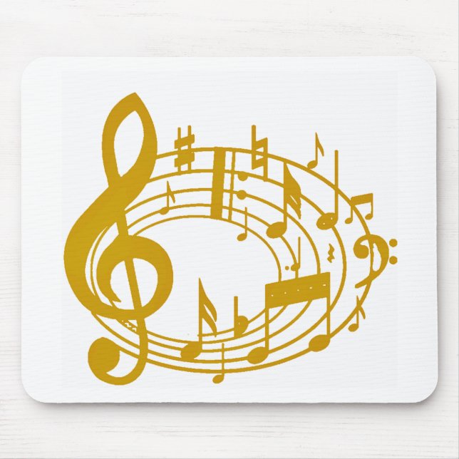 Mousepad Notas Douradas_ (Frente)