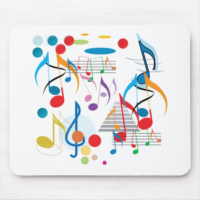 Mousepad Notas musicais (Frente)