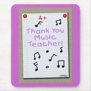 Mousepad Notebook Obrigado Professor de Música