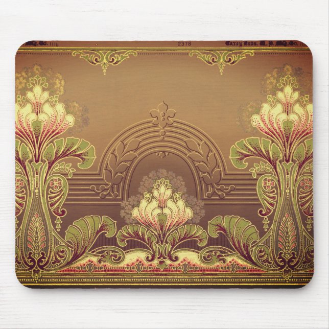 Mousepad Nouveau floral vitoriano frieze elegante (Frente)
