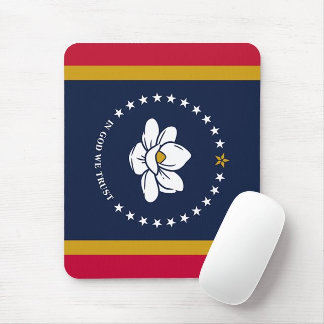 Mousepad Nova bandeira do Mississippi 2020 (Com mouse)