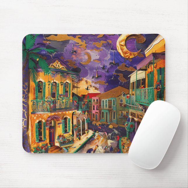 MOUSEPAD NOVA CENA ORLEANS MARDI GRAS COLORIDA (Com mouse)
