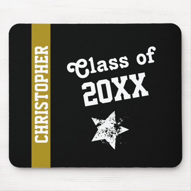 Mousepad NOVA Classe de FORMANDO de Faixa Dourada QUALQUER  (Frente)