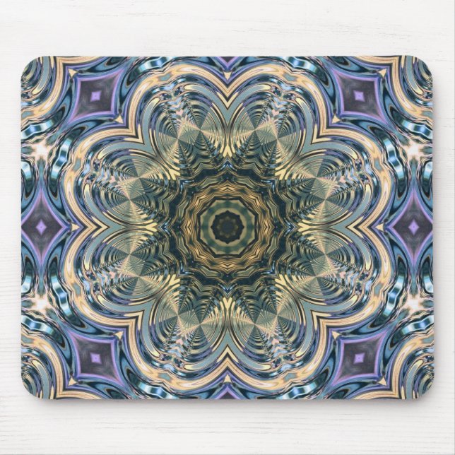 Mousepad Nova Era Boêmia Yoga Azul Roxo Mandala (Frente)