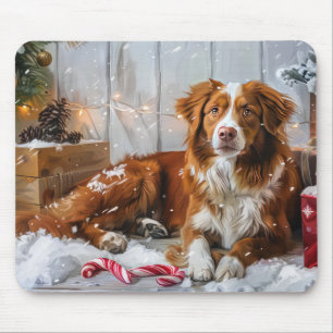 Mousepad Nova Escócia Duck Toller Cachorro Festivo