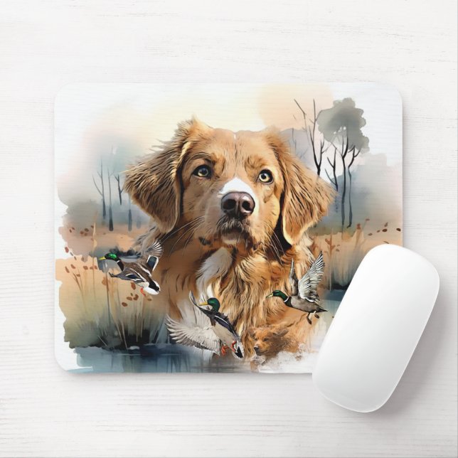 Mousepad Nova Escócia Duck Tolling Retriever, Arte (Com mouse)