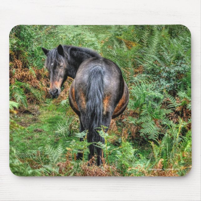 Mousepad Nova floresta Pony & Bracken para amantes de caval (Frente)