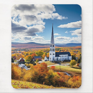 Mousepad Nova Inglaterra - Paisagem no outono