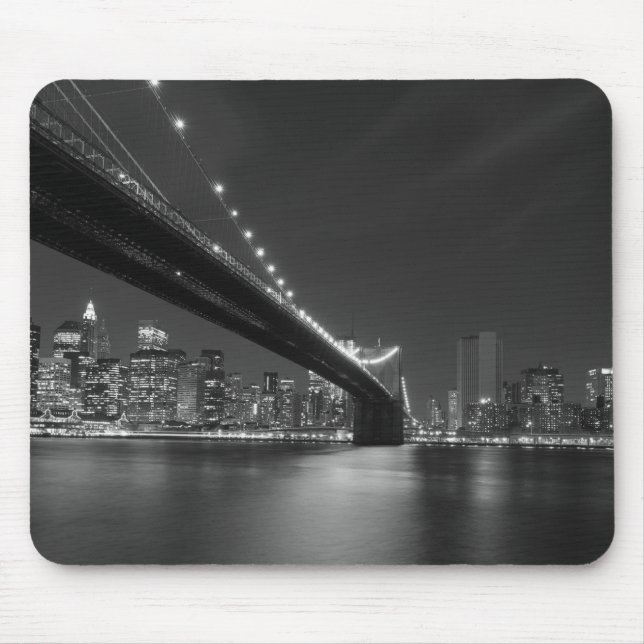 Mousepad Nova Iorque Branco preto - Skyline (Frente)