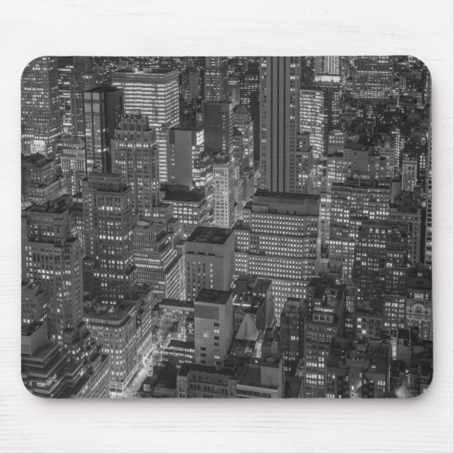 Mousepad Nova Iorque Branco preto - Skyline (Frente)