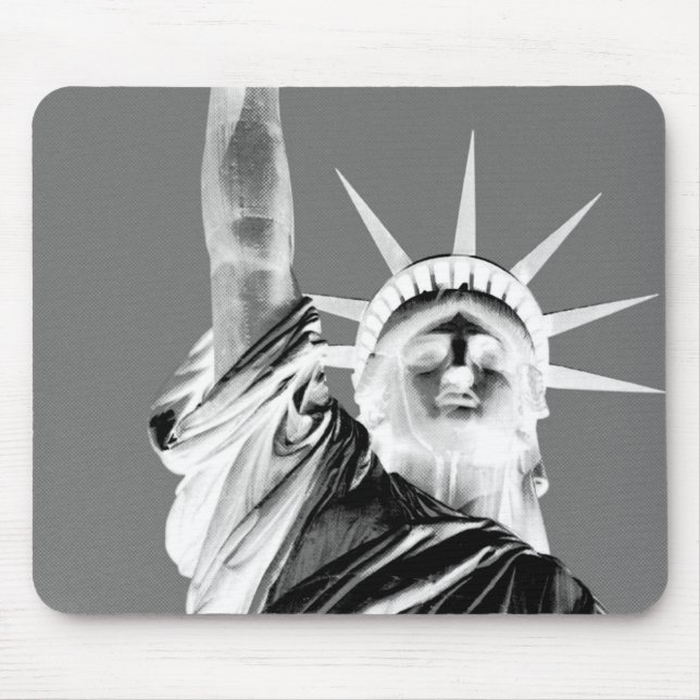 Mousepad Nova Iorque de Lei Branca e Preta da Liberdade (Frente)