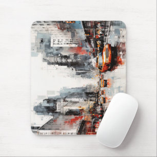 Mousepad Nova Iorque, paisagem pintada.