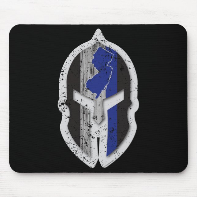 Mousepad Nova Jersey Estado Piolhos Thin Blue Line Espartan (Frente)