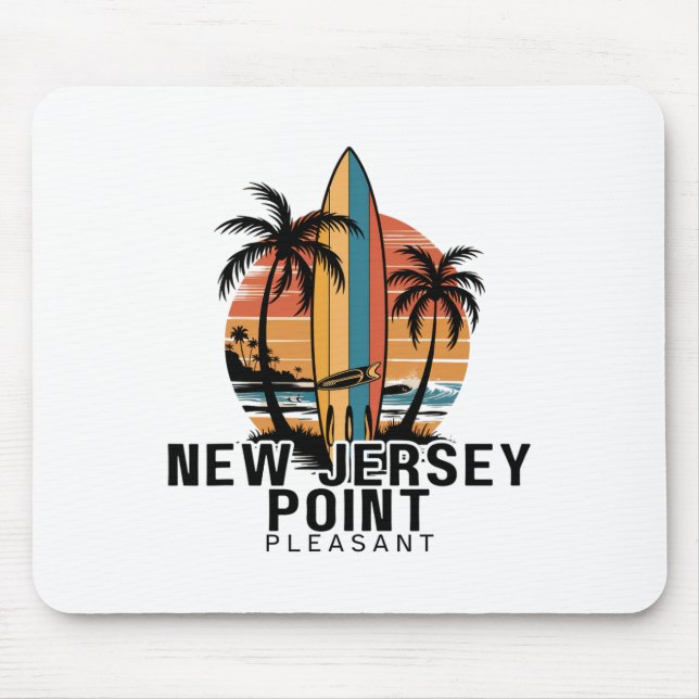 Mousepad Nova Jersey Point Pleasant Surfando Surfista _1 (Frente)