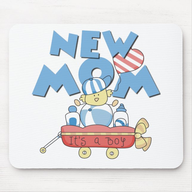 Mousepad Nova mãe é um Camiseta e presentes (Frente)