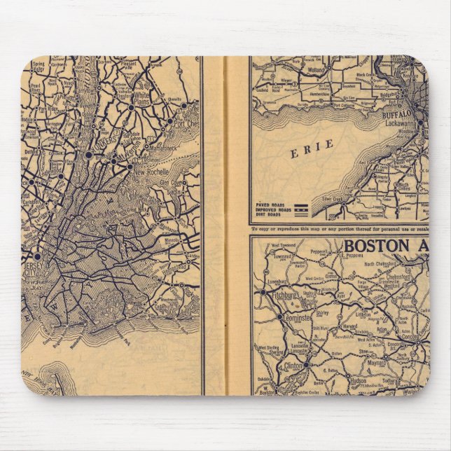 Mousepad Nova York, Buffalo, Boston (Frente)