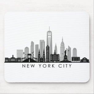 Mousepad NOVA YORK Manhatten EUA City Skyline Silhouette