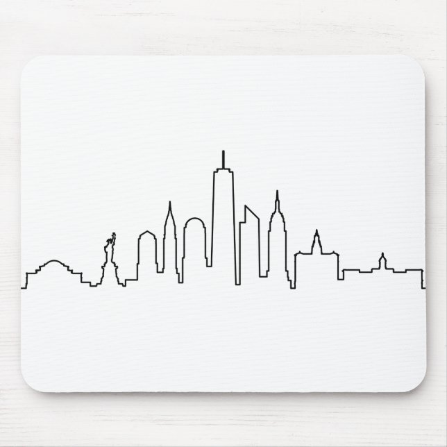 Mousepad NOVA YORK NYC Manhatten EUA City Skyline Silhouett (Frente)