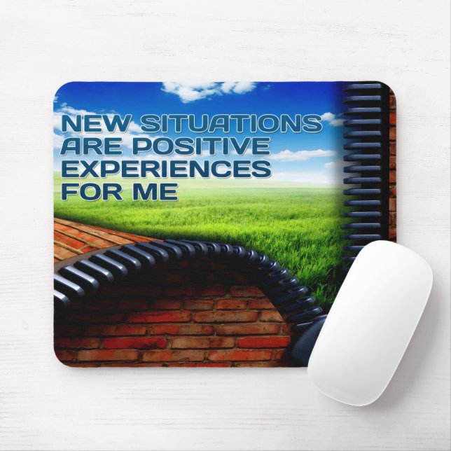 Mousepad "Novas situações" Afirmação de Motivação (Com mouse)