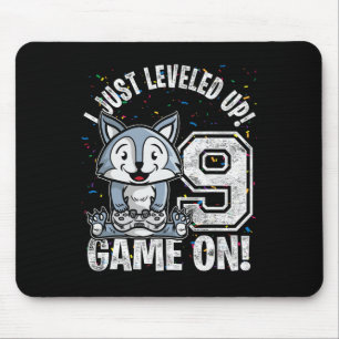 Mousepad Nove anos de idade Garota Lobo presente de anivers