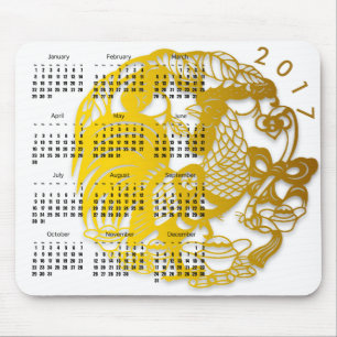 Mousepad Novo Ano Chinês do Calendário de 2017