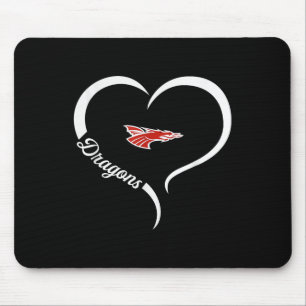 Mousepad Novo logotipo da Palestina Dragões Half Heart Slog