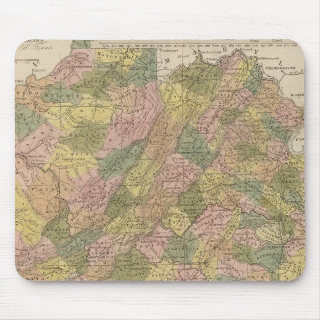 Mousepad Novo Mapa Da Virgínia (Frente)