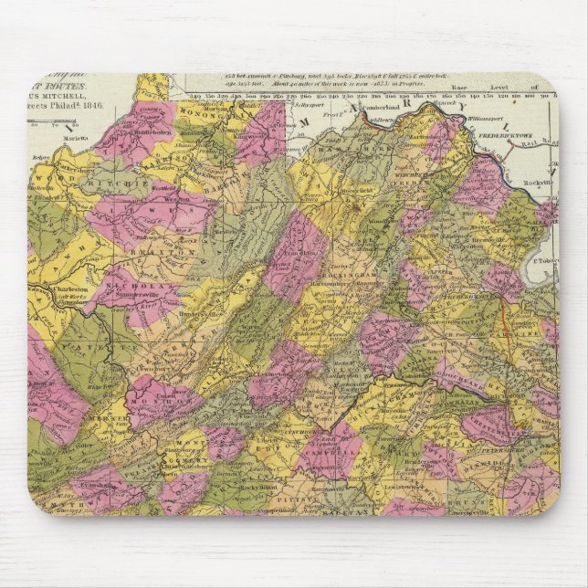 Mousepad Novo Mapa Da Virgínia (Frente)
