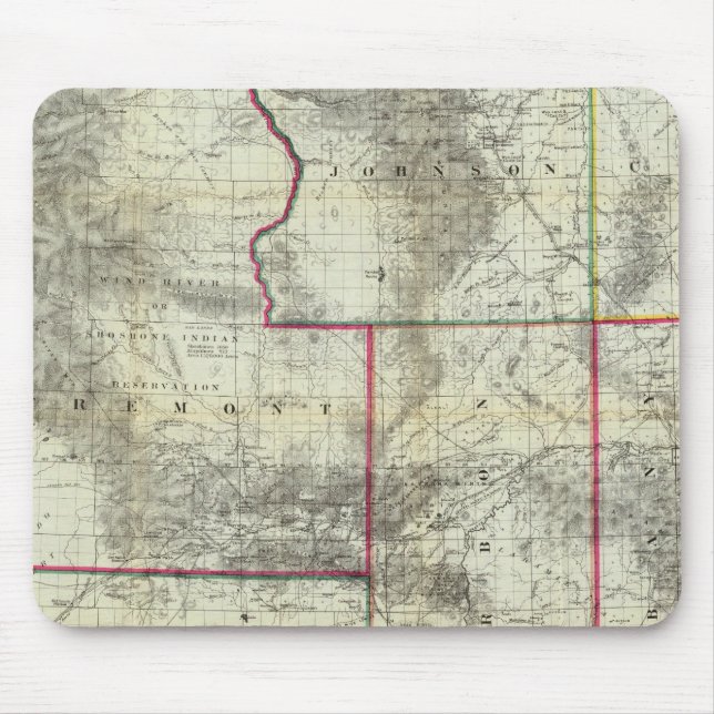 Mousepad Novo Mapa de Holt, Wyoming (Frente)