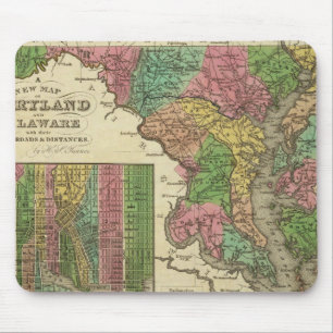 Mousepad Novo Mapa de Maryland e Delaware 2