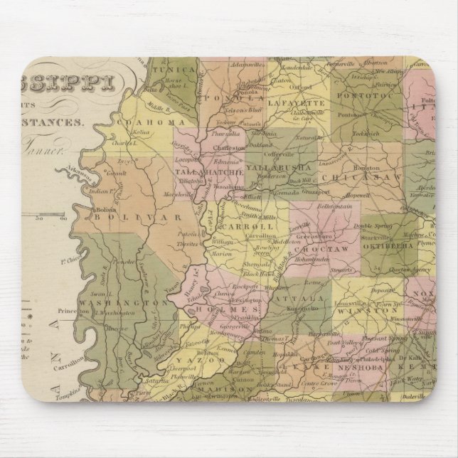 Mousepad Novo Mapa Do Mississippi (Frente)
